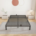 ROIL 7 inch Full Size Bed Frame with Round Corner Legs Mattress Retainers 3500LBS Heavy Duty Steel Slats No Box Spring Needed Platform Noise-Free Easy Assembly