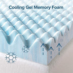 ZINUS 3 Inch Swirl Gel Cooling Memory Foam Mattress Topper, Cooling Airflow Design, CertiPUR-US Certified, Full