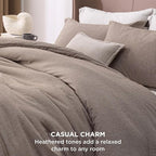 Bedsure California King Comforter Set - Khaki Soft Bedding for All Seasons, Cationic Dyed Bed Set, 3 Pieces, 1 California King Size Comforter (104"x96") and 2 Pillow Shams (20"x36"+2")
