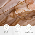 Akiky Canopy Bed Curtain with Lights Bed Drapes for Girls Adults Soft Bed Canopy Scarf for Bed Room Decoration (Full/Queen, Coffee)