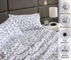 RUVANTI Flannel Sheets Full Size - 100% Cotton Double Brushed Bed Sheets Set, Deep Pockets 16 Inches, All Seasons Breathable & Extra Soft Full Sheets, Warm & Cozy, 4 Piece, Cloud Nine