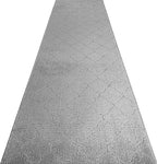 Custom Size Modern Runner Rug Carpet for Hallway Entryway Foyer Kitchen, Slip Resistant Latex Rubber Backed 31 inch Wide X Customized Length, Clouds Grey, 31 inch X 22 feet