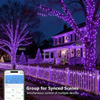Brizled Smart Halloween Lights, 300 LED 98FT Orange & Purple Color Changing String Lights APP & Voice Control, Music Sync, Dimmable Ghostfire Flow Light for Outdoor Indoor Halloween Thanksgiving Decor