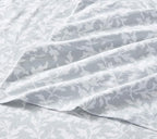 Laura Ashley - Flannel Sheets Queen Size, Anti-Pilling & Wrinkle Resistant Cotton, Touchably Soft for All-Season Comfort - Bed Sheets with Matching Pillowcases & Fitted Sheet (Crestwood Pastel Grey)