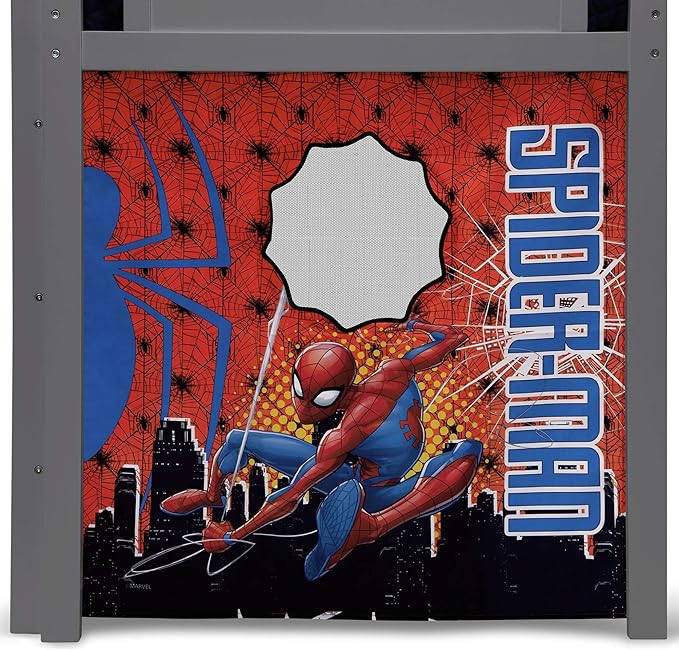Spider-Man Loft Bed Tent - Curtain Set for Low Twin Loft Bed (Bed Sold Separately) by Delta Children