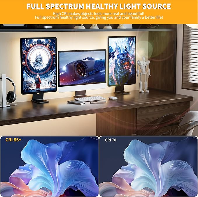 PAUTIX COB LED Strip Light 6.56ft/2m, 640LEDs 1200lm Dimmable 5V USB LED Strip White 4000K CRI90+ TV Backlight,USB Powered Flexible Under Cabinet LED Tape Light for Bedroom,Kitchen,Home DIY Lighting