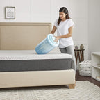 2" SealyChill™ Memory Foam Mattress Topper, Washable Allergen Resistant Cover, Queen (F02-00159-QN0) , White