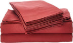 King Size Bed Sheets - 6 Piece 1500 Supreme Collection Fine Brushed Microfiber Deep Pocket King Sheet Set Bedding - 2 Extra Pillow Cases, Great Value, King, Burgundy