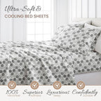 Linen Market Double-Brushed Patterned Microfiber Queen Sheet Set 4 Piece – Oeko-TEX Certified Ultra Soft & Wrinkle-Free - 16" Deep Pocket Sheets - Easy Care Queen Size - Make a Wish Light Gray