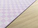 Flagship Carpets Schoolgirl Style Lavender Checkerboard Educational Area Rug for Kids Room Seating Décor, Children's Classroom, Play Carpet for Teaching and Playroom, 7'6" x 12', Purple