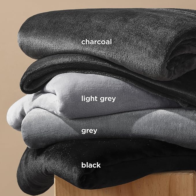 Bedsure GentleSoft Fleece Blankets Queen Size Black - Bed Blanket Soft Lightweight Plush Fuzzy Cozy Luxury Microfiber, 90x90 inches
