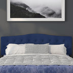 Flash Furniture Cambridge Tufted Upholstered King Size Headboard in Navy Fabric