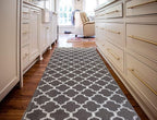 Custom Size Modern Runner Rug Carpet for Hallway Entryway Foyer Kitchen, Slip Resistant Latex Rubber Backed 31 inch Wide X Customized Length, Dark Grey, 31 inch X 5 feet