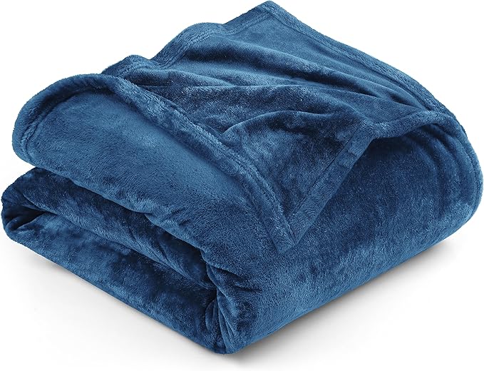 Utopia Bedding Fleece Blanket Queen Size Royal Blue 300GSM Luxury Fuzzy Soft Anti-Static Microfiber Bed Blanket (90x90 Inch)
