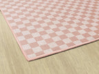 Flagship Carpets Schoolgirl Style Blush Checkerboard Educational Area Rug for Kids Room Seating Décor, Children's Classroom, Play Carpet for Teaching and Playroom, 5' x 7'6", Blush Pink