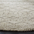 SAFAVIEH Arizona Shag Collection 3' Round Ivory/Beige ASG741A Moroccan Non-Shedding Living Room Bedroom Dining Room Entryway Plush 1.6-inch Thick Area Rug