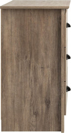 Prepac Salt Spring Rustic Tall Nightstand Side Table with 3 Drawers, Farmhouse Tall 3-Drawer Bedside Table 16" D x 23" W x 29" H, Drifted Gray, DDC-2403