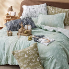 Bedsure California King Comforter Set - Sage Green Bed Set, 3 Pieces Cute Floral Bedding, 1 Soft Reversible Botanical Flowers Comforter and 2 Pillow Shams