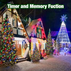 RPGT Christmas Light 1000 LEDs 336ft Green Cable Wire Fairy String Tree Twinkle Lights IP44 Waterproof 12 Modes for Christmas Party, Halloween, Outdoor, Garden, Wedding, Home Decoration (Purple)