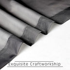 OVZME 45 Inches Length Black Sheer Curtains for Small Windows Rod Pocket 2 Panels Set, Lightweight & Breathable & Soft Touching Voile Panels for Kitchen, Each 42" Wx45 L, Black
