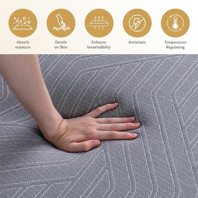 EGOHOME 14 Inch Twin Mattress, Copper Gel Memory Foam Mattress for Pain Relief, Therapeutic Mattress in a Box, CertiPUR-US Certified, Fiberglass Free Medium Mattress, Black