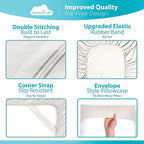 DREAMCARE King Size Sheets Set – 6 pcs Cooling Bed Sheets – up to 21” Deep Pocket King Sheet Set – 2500 Supreme Collection – Extra Soft 100% Brushed Microfiber Hotel Luxury with Side Pocket – Ivory