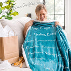 Chanasya Premium Healing Hugs Gift Blanket - for Hope Support Comfort Encouragement Sympathy - Breast Cancer Chemo Surgery Get Well Caring Gift Bed Blanket - Patient Women Men Friend (King) Teal