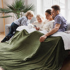 Bedsure GentleSoft Sherpa Fleece Oversized Cal King Blankets for Bed - Thick and Warm Throw for Women and Men, Soft Fuzzy Plush Large Blanket for Winter, Olive Green, 112x98 Inches