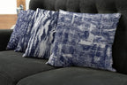 Ambesonne Vintage Throw Pillow Cushion Case Pack of 4, Abstract Grunge Effect Brushstrokes and Waving Striping Stains Paisley Drops, Modern Accent Double-Sided Digital Printing, 16", Violet Blue White