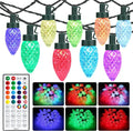 Brizled C9 RGB Christmas Lights, 35FT 54 LED Color Changing Outdoor Christmas Lights, Connectable Halloween Light with Remote, Dimmable Waterproof for Christmas Tree Light Xmas Tree Party Indoor Decor