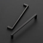 Ravinte 15 Pack Matte Black Cabinet Pulls, 6-1/4 Inch (160mm) Hole Center Slim Kitchen Handles, Square Drawer Pulls for Cabinets & Cupboards, Hardware