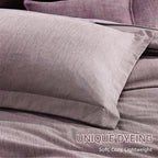 Monbix Queen Comforter Set - 7 Pieces Cationic Dyeing Lilac Bed in a Bag Queen Bedding Sets with Comforter, Sheets, Pillowcases & Shams, Reversible Bedding Comforters Sets