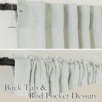 RYB HOME Extra Long Linen Curtains for Living Room, Light Filtering Privacy Protection Vertical 120 inches Long for Bedroom Dining Room, W 52 x L 120 inches, Sage Green, 2 Panels
