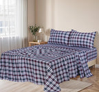 RUVANTI Flannel Sheets Full Size - 100% Cotton Double Brushed Bed Sheets Set, Deep Pockets 16 Inches, All Seasons Breathable & Extra Soft Full Sheets, Warm & Cozy, 4 Piece, Noel