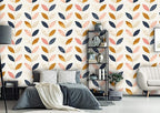 Removable Peel 'n Stick Wallpaper, Self-Adhesive Wall Mural, Rose Gold Blue Floral Pattern, Nursery Baby’s Room Decor • Scandinavian Design (Sample 12" W x 8" H)
