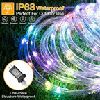 Ollny Rope Lights Outdoor Color Changing, 66FT 200 LED Waterproof Plug in Christmas Lights with Remote, 16 Colors Twinkle Outdoor String Lights for Outside Indoor Party Easter Holiday Decorations