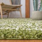 SAFAVIEH Arizona Shag Collection Area Rug - 5'1" x 7'6", Green & Ivory, Moroccan Design, Non-Shedding & Easy Care, 1.6-inch Thick Ideal for High Traffic Areas in Living Room, Bedroom (ASG741X)