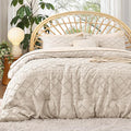 Bedsure California King Comforter Set - Beige Comforter, Boho Tufted Shabby Chic Bedding for Kids, 3 Pieces Vintage Farmhouse Bed Set for All Seasons, Fluffy Soft Bedding with 2 Pillow Shams