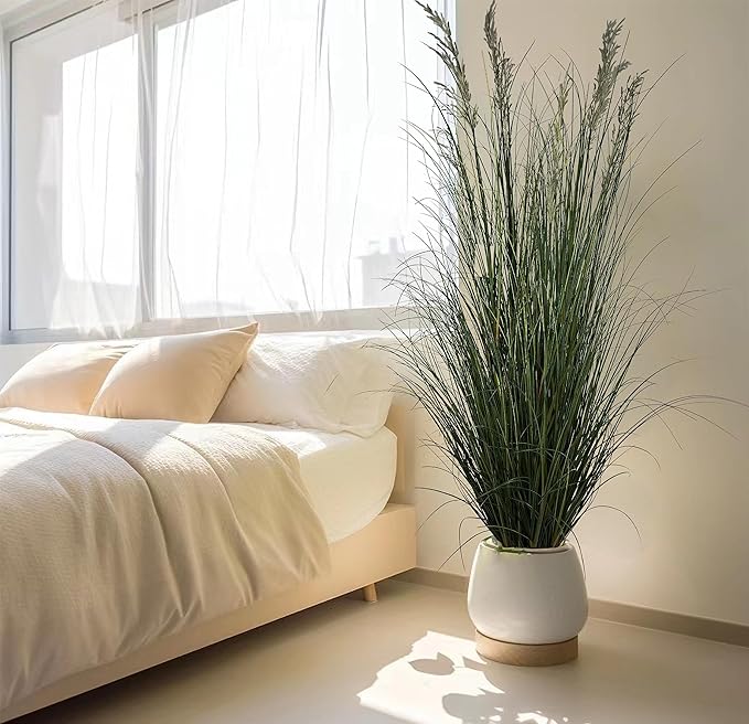 Artificial Plant 71in（6ft,2pack） Tall Artificial Grass Plant,Faux Plants Indoor Home Decorative Artificial Plants & Flowers in Pot Fake Plant, House Plant Indoor