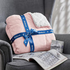 Bedsure GentleSoft Sherpa Fleece Throw Blanket for Couch - Thick and Warm Throw for Girls and Women, Soft Fuzzy Plush Blanket for Winter, Pink, 50x60 Inches