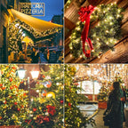 Hopolon Clear Christmas Lights Set 2PACK 50Count 13Feet Incandescent Bulb Mini String Lights for Indoor Christmas Tree Garland Birthday Wedding Festival Decor, Warm White