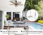 Ceiling Fan Pull Chain, 13.6 Inches Fan Pulls Set with Connector, 2 PCS Beaded Ball Fan Pull Chain (Nickel）