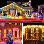 KOUQIYA Battery Operated Christmas Lights, 2 Set of 17ft 50 LED Mini String Light with Auto-Timer 8 Modes Waterproof Tree Lights (Multicolor, 50 LEDs x 2 Pack)