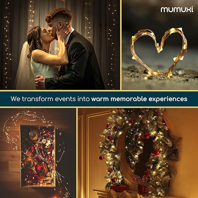 MUMUXI 12 Pack 7.2ft Fairy Lights Battery Operated String Lights, 20 Mini LEDs for Centerpiece Table Decorations, Wedding Party Bedroom Mason Jar Christmas Decor, Warm White