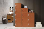 HODEDAH IMPORT 4-Shelf Bookcase Cabinet, Cherry