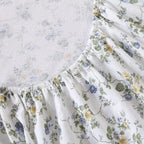 Laura Ashley - Flannel Sheets King Size, Anti-Pilling & Wrinkle Resistant Cotton, Touchably Soft for All-Season Comfort - Bed Sheets with Matching Pillowcases & Fitted Sheet (Le Fleur Cottage Blue)