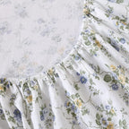 Laura Ashley - Flannel Sheets Queen Size, Anti-Pilling & Wrinkle Resistant Cotton, Touchably Soft for All-Season Comfort - Bed Sheets with Matching Pillowcases & Fitted Sheet (Le Fleur Cottage Blue)
