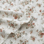 Laura Ashley - Flannel Sheets Queen Size, Anti-Pilling & Wrinkle Resistant Cotton, Touchably Soft for All-Season Comfort - Bed Sheets with Matching Pillowcases & Fitted Sheet (Le Fleur Orange)