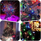 Battery Operated String Lights - 18ft 50 LED C3 String Lights Christmas Lights Battery Powered String Lights for Indoor Outdoor Christmas Tree Wreath Party Decoration, Waterproof, Multicolor 2Pack