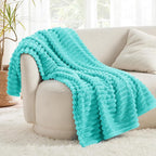 Bedsure GentleSoft Blue Fog Fleece Blanket for Couch - Cozy Soft Blankets for Women, Cute Small Throws for Girls, 60x80 Inches